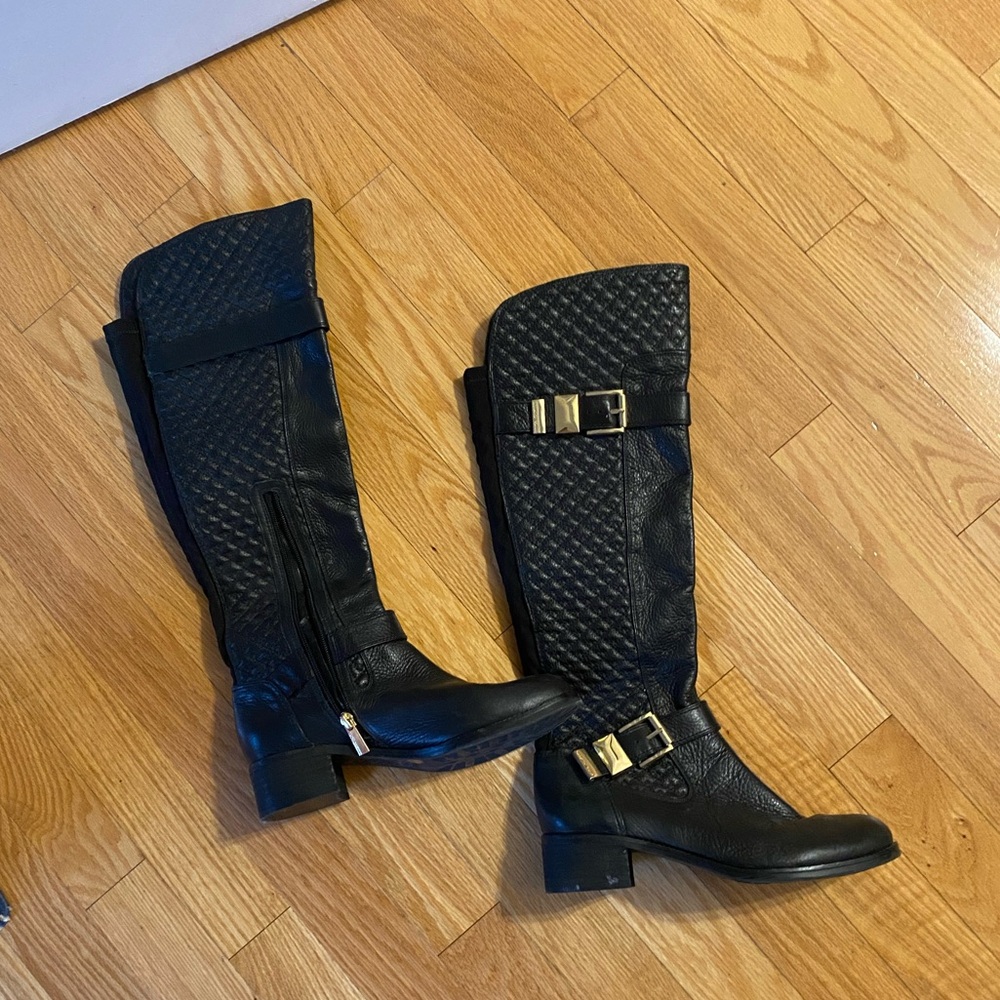 Vince Camuto Knee-High Black Boots